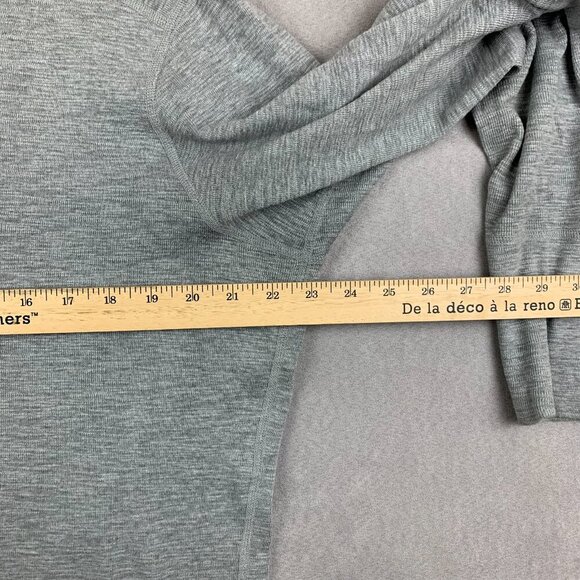 Wings + Horns Mens Shirt Large Gray Heather Slub Rib Henley Long Sleeve Knit - Picture 4 of 7